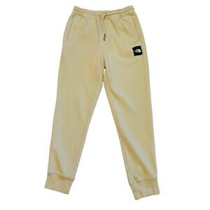 The North Face Sweatpants Mens Size Small Cream Core Jogger Fleece Lined Cuffed